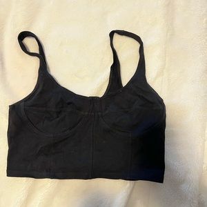 Garage black bustier top